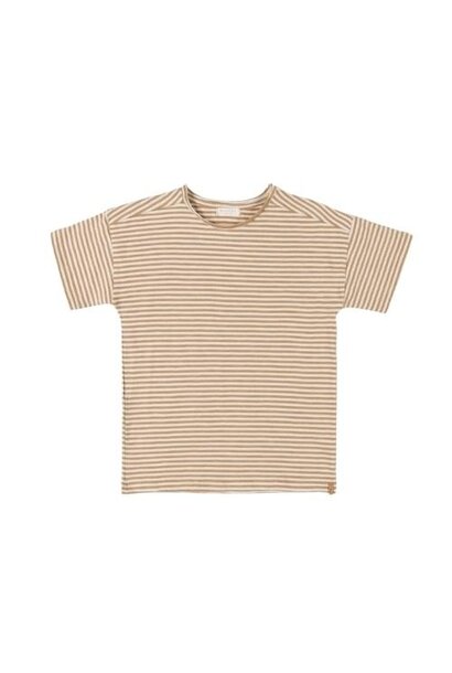 Nixnut Baby com tshirt caramel stripe | tee