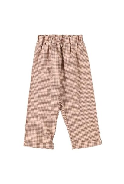 Nixnut Stic pants caramel checkered | broek