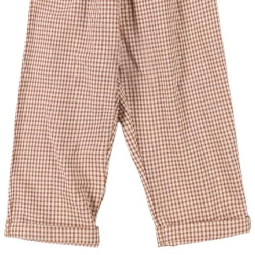 Nixnut Stic pants caramel checkered | broek | Labels for Little