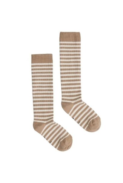 Gray Label long ribbed socks biscuit - cream | sokken