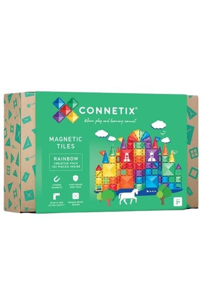 Connetix Rainbow Creative Pack 102 pieces | magnetische tegels