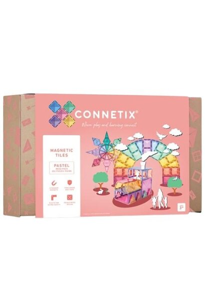 Connetix Pastel Mega Pack 202 pieces | magnetische tegels