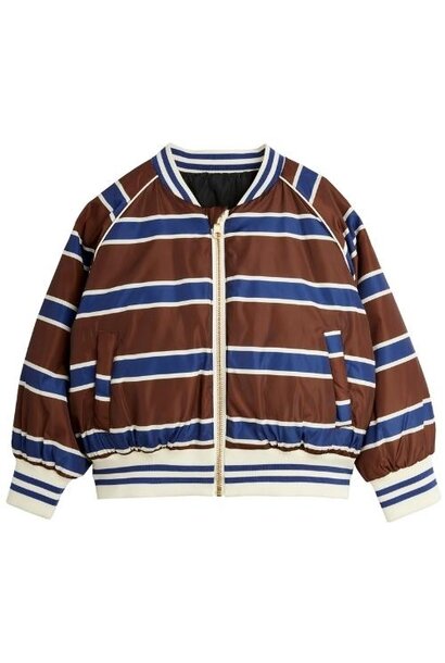 Mini Rodini Stripe reversible baseball jacket multi | jas