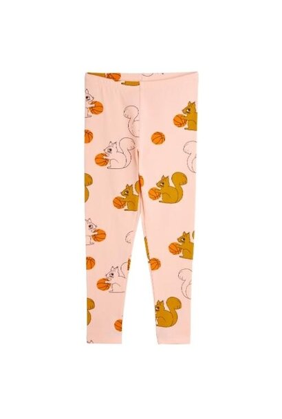 Mini Rodini Squirrels aop leggings pink | broek