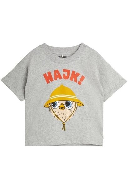 Mini Rodini Hike sp ss tee grey melange | t-shirt