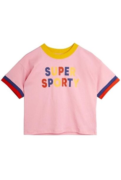 Mini Rodini Super sporty sp ss tee pink | t-shirt