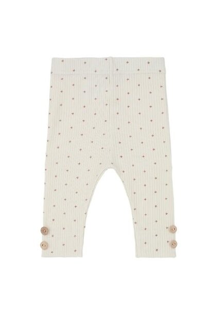 1+ in the family donna newborn leggings ivory | broek