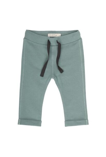 Phil&Phae Baby summer sweat pants sea glass | broek