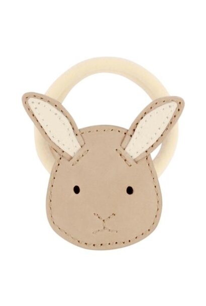 Donsje Josy Classic Hair Tie Bunny Taupe Nubuck | haarelastiek