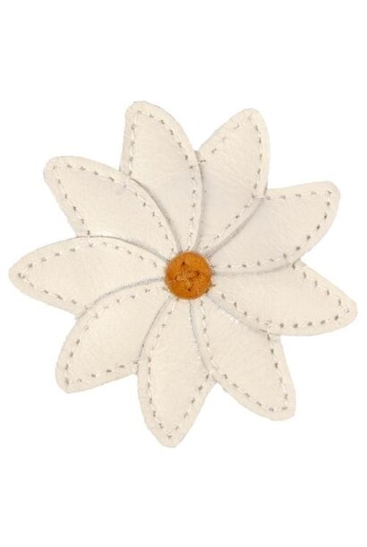 Donsje Zaza Fields Hairclip Daisy Off White Leather | haarclip