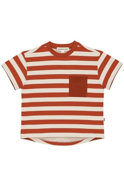 House of Jamie oversized pocket tee baked apple stripes | t-shirt