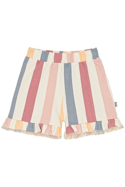 House of Jamie ruffled shorts rainbow stripes | korte broek