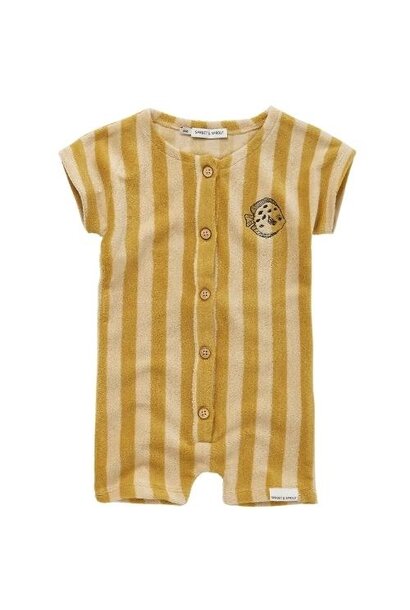 Sproet & Sprout baby onesie stripe honey | romper