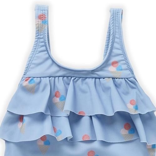 Sproet & Sprout swimsuit ruffles ice cream print blue mood | badpak-2