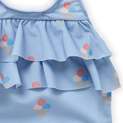 Sproet & Sprout swimsuit ruffles ice cream print blue mood | badpak-3