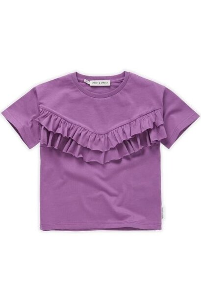 Sproet & Sprout t-shirt ruffle purple | tee