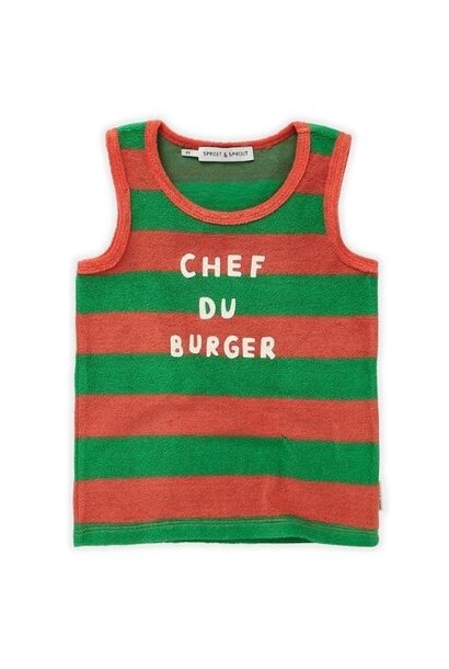 Sproet & Sprout tanktop boys chef du burger coral | top