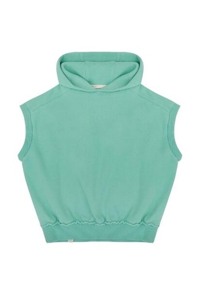 Jenest taka sleeveless hoody watermelon green | shirt