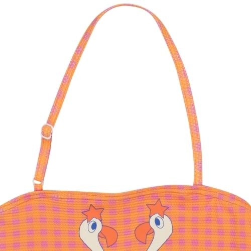 Tinycottons flamingos swimsuit marigold dark pink | badpak-3