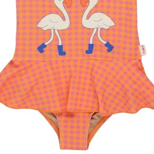 Tinycottons flamingos swimsuit marigold dark pink | badpak-4