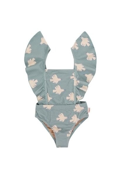 Tinycottons doves swimsuit warm grey | badpak