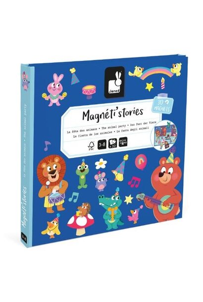 Janod magneti stories - dierenfeest | magneetboekje