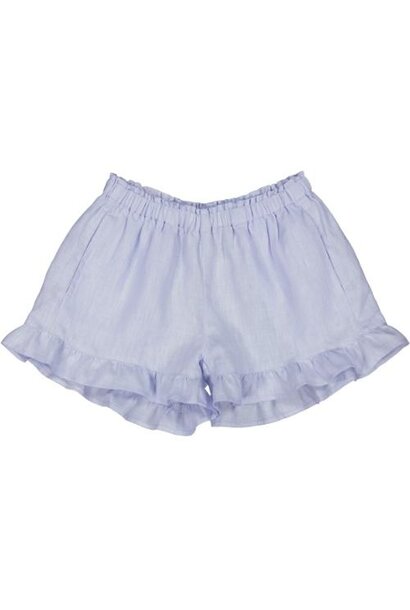 MarMar Copenhagen Pala Frill Shorts Linen Blue Mist | korte broek