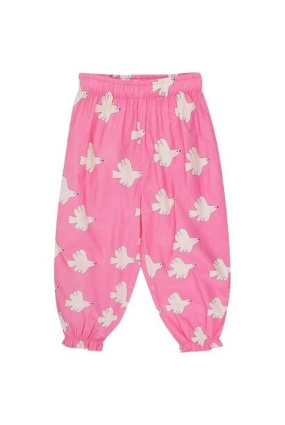 Tinycottons doves frill pant dark pink | broek