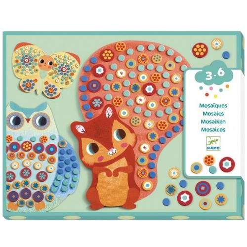 Djeco knutsel- en versierpakket mozaiek diertjes | knutselset-1