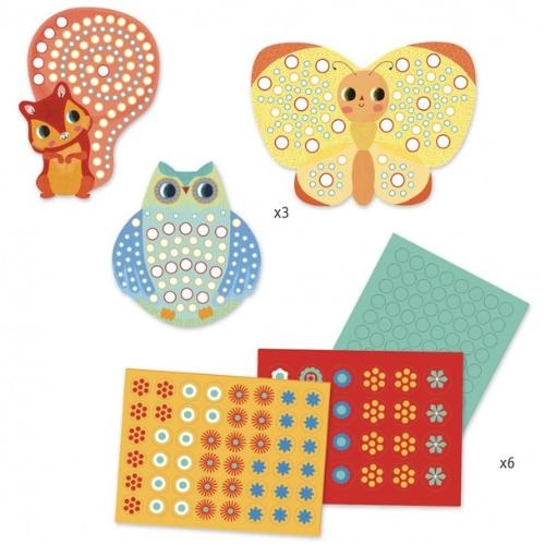Djeco knutsel- en versierpakket mozaiek diertjes | knutselset-2