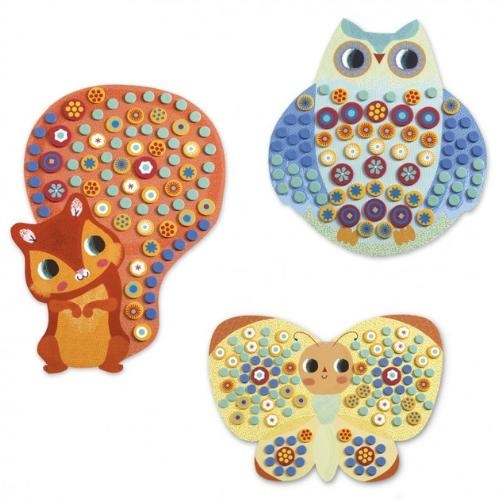 Djeco knutsel- en versierpakket mozaiek diertjes | knutselset-3