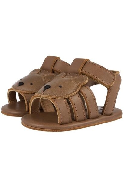 Donsje diedan bear cognac classic leather | baby sandalen