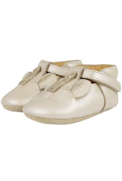 Donsje blinc unicorn off white metallic leather | baby schoenen