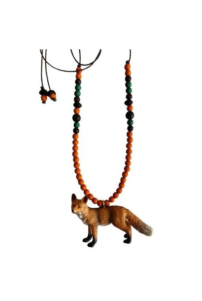 ByMelo dierenketting vic vos oranje | sieraad