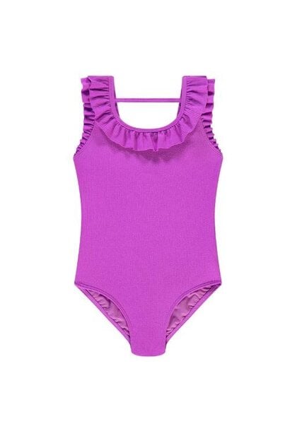 Beachlife swimwear ruffled bathingsuit purple flash | badpak