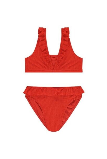 Beachlife swimwear ruffled bikiniset fiery red | bikini