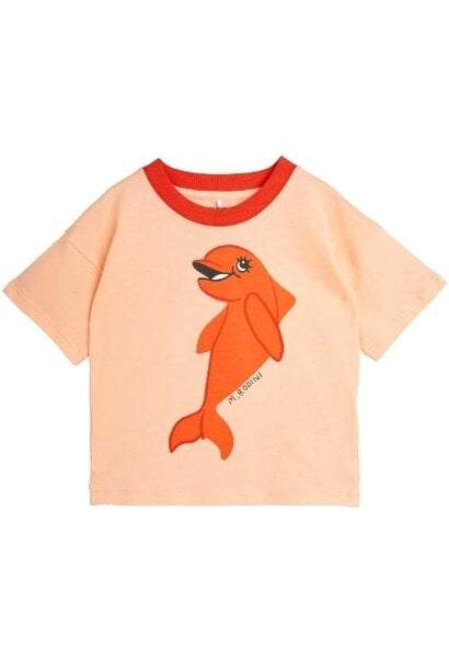 Mini Rodini dolphin sp ss tee red | t-shirt