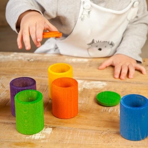 Grapat houten bakjes met deksels | speelgoed-3