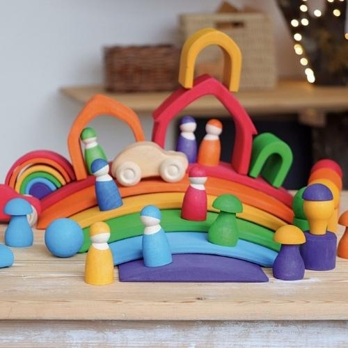 Grimm's houten brug regenboog | speelgoed-2