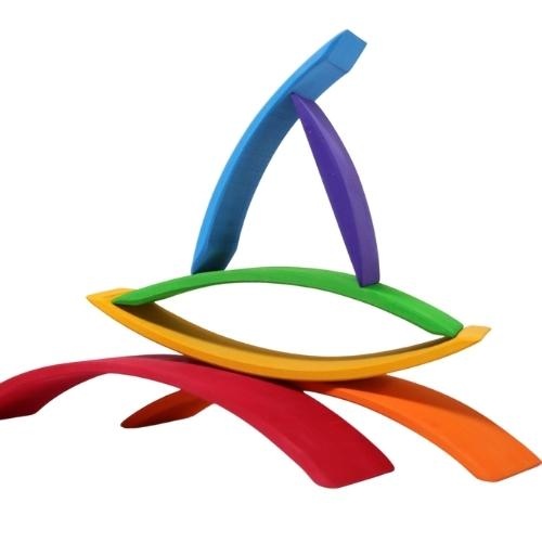 Grimm's houten brug regenboog | speelgoed-4