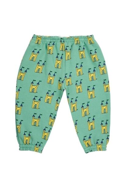 Bobo Choses baby faraway castle all over jogging pants green | broek