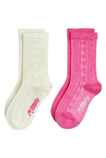 Mini Rodini textured 2-pack socks multi | sokken