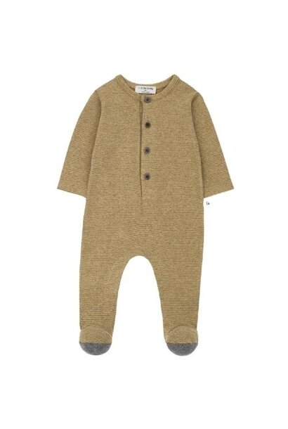 1+ in the family quim jumpsuit w/feet ochre | romper