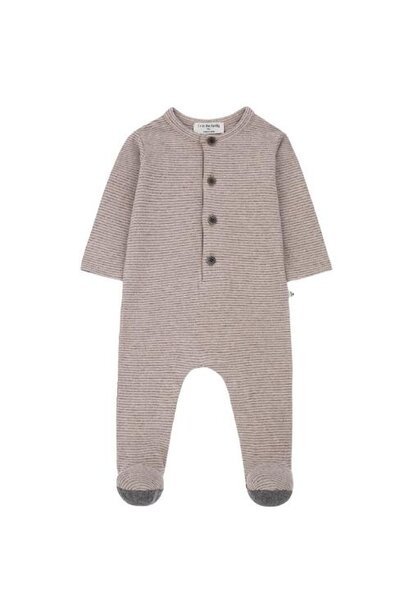 1+ in the family quim jumpsuit w/feet old-rose | romper