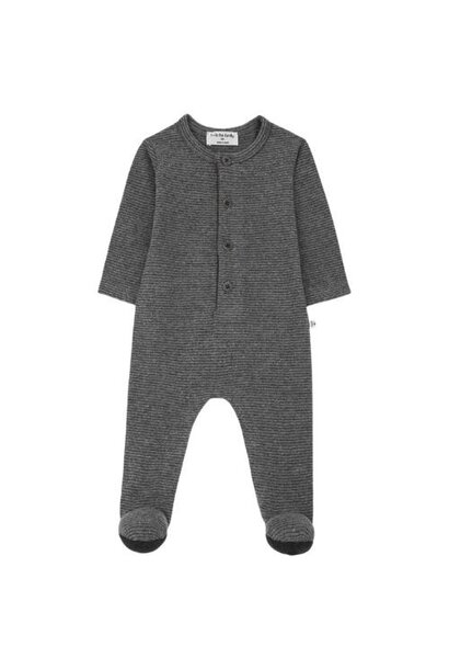 1+ in the family quim jumpsuit w/feet grey | romper