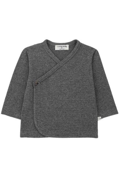 1+ in the family sol newborn shirt grey | wikkeltop