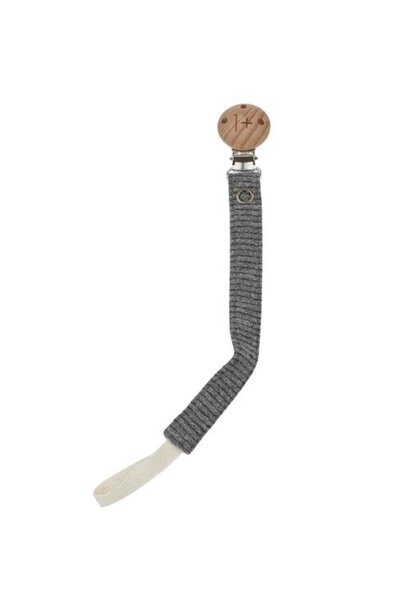 1+ in the family ivana pacifier clip grey | speenkoord