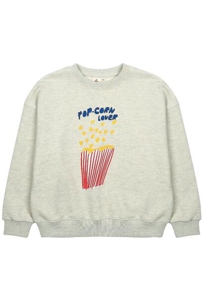 Jelly Mallow popcorn lover sweatshirt oat beige | trui