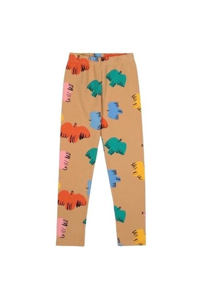 Jelly Mallow colorful bird leggings brown | broek