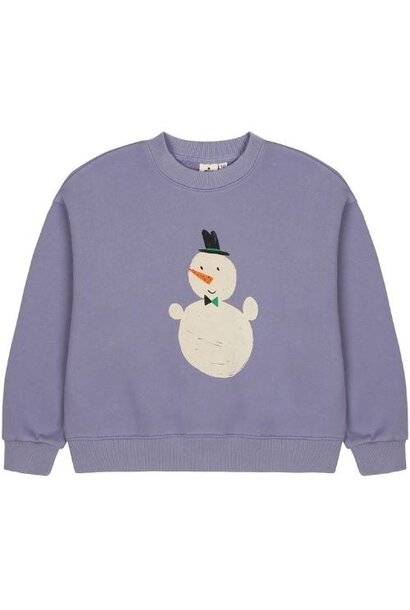 Jelly Mallow snowman sweatshirt purple | trui